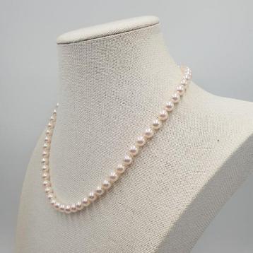 Sans Prix de Réserve - Collier Argent - Akoya 7mm