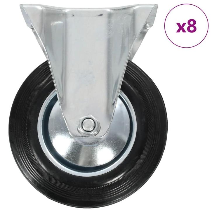 vidaXL 8 st Wielen vast 160 mm, Doe-het-zelf en Bouw, Overige Doe-Het-Zelf en Bouw, Nieuw, Verzenden