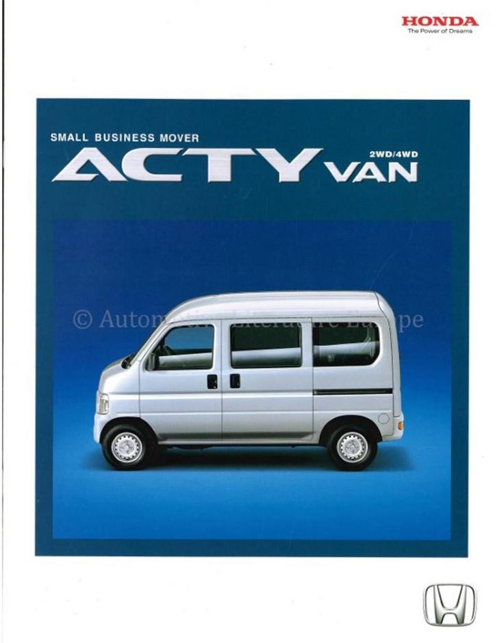 2004 HONDA ACTY VAN BROCHURE JAPANS, Boeken, Auto's | Folders en Tijdschriften