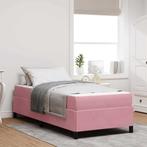 vidaXL Bedframe met matras Roze 80 x 200 cm Stof, Verzenden, Nieuw
