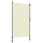 vidaXL Rolgordijn voor buiten 120x270 cm crème, Tuin en Terras, Zonneschermen, Verzenden, Nieuw