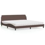 vidaXL Bed met matras kunstleer bruin 200x200 cm, Huis en Inrichting, Slaapkamer | Bedden, Verzenden, Nieuw