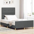 vidaXL Bed Frame Donkergrijs 120x190 cm Stof, Verzenden, Nieuw