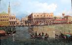 Scuola italiana (XX) - Veduta di Venezia - Palazzo Ducale, Antiek en Kunst, Kunst | Schilderijen | Klassiek