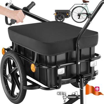 Tweedekans | tectake® 2-in-1 fietskar - Bagagekar en beschikbaar voor biedingen