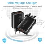 4-Poort Stekkerlader 60W - PD / Quick Charge 3.0 / USB, Verzenden, Nieuw