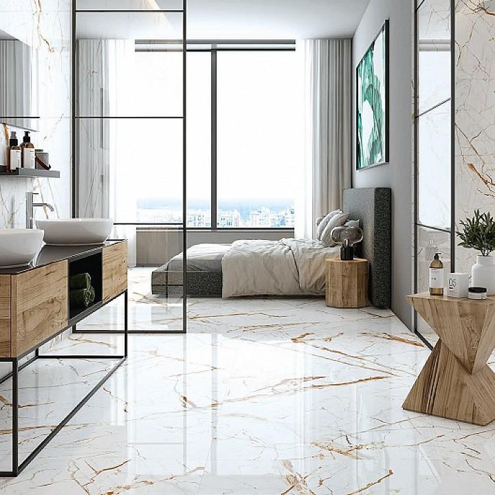 Vanity White ( LEVIGLASS ) 120x120 HOOGGLANS Vloertegel /, Doe-het-zelf en Bouw, Tegels, Ophalen of Verzenden