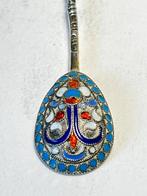 Gustave Klingert(GK) - Lepel - zilver en cloisonné email -, Antiek en Kunst