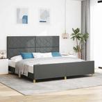 vidaXL Bedframe Donkergrijs 200x200 cm Stof, Verzenden, Nieuw