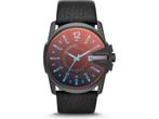 Diesel DZ1657 - Herenhorloge 45 mm - Quartz - Grijs/Rood, Handtassen en Accessoires, Horloges | Heren, Verzenden, Zo goed als nieuw