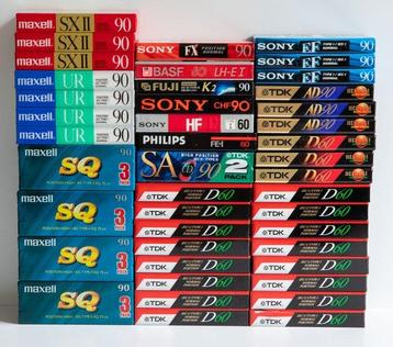 52 Cassette Tapes nieuw en gesealed, Maxwell, TDK, Sony,