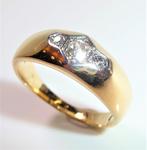 Ring - 14 karaat Geel goud Diamant  (Natuurlijk) - Maat 52