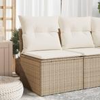 vidaXL Tuinbank zonder armleuning met kussens poly rattan, Verzenden, Nieuw