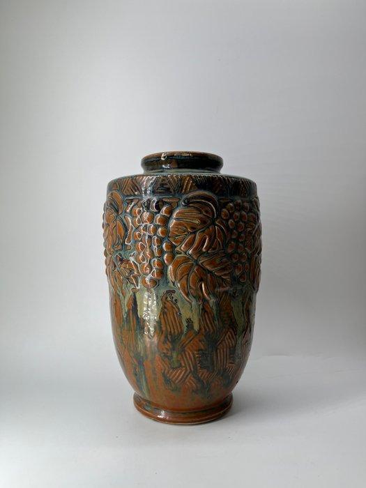 Céramique Tsuboya dOkinawa, Ryukyu, motif de raisin, vase, Antiek en Kunst, Antiek | Overige Antiek