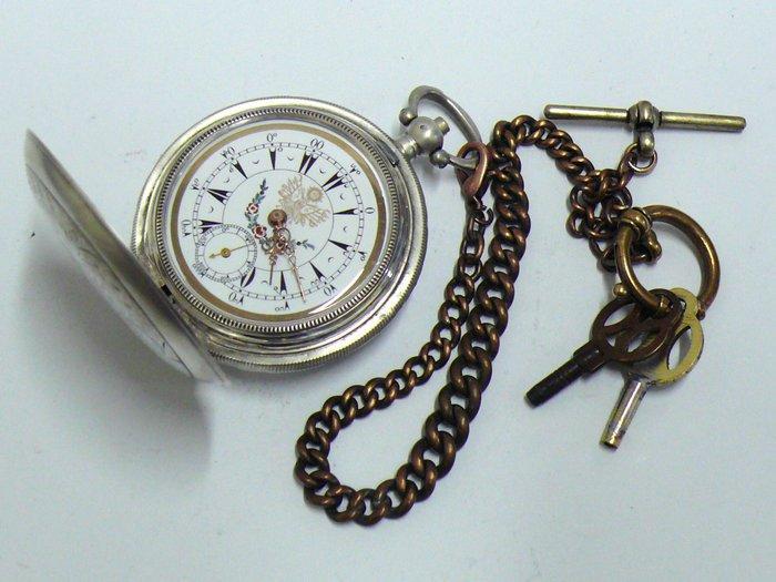 CHIRKET - OTTOMAN TURKISH Empire Full Hunter pocket watch,, Handtassen en Accessoires, Horloges | Heren