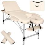 tectake 3 zones massagetafel-set met 5cm matras, rolkussens, Sport en Fitness, Massageproducten, Verzenden, Nieuw