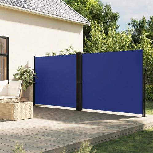 vidaXL Auvent latéral rétractable bleu 180x1200 cm, Jardin & Terrasse, Parasols, Neuf, Envoi