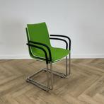 Casala Onyx II vergaderstoel/sledestoel, wit - groen, Gebruikt, Metaal, Eén