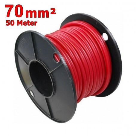 Rol van 70mm², 50 meter - Rood/zwart Dubbel geïsoleerde a., Doe-het-zelf en Bouw, Zonnepanelen en Toebehoren, Nieuw, Verzenden
