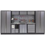 Werkbankset - met RVS plaat omkleed werkblad,, Doe-het-zelf en Bouw, Ophalen of Verzenden, Nieuw