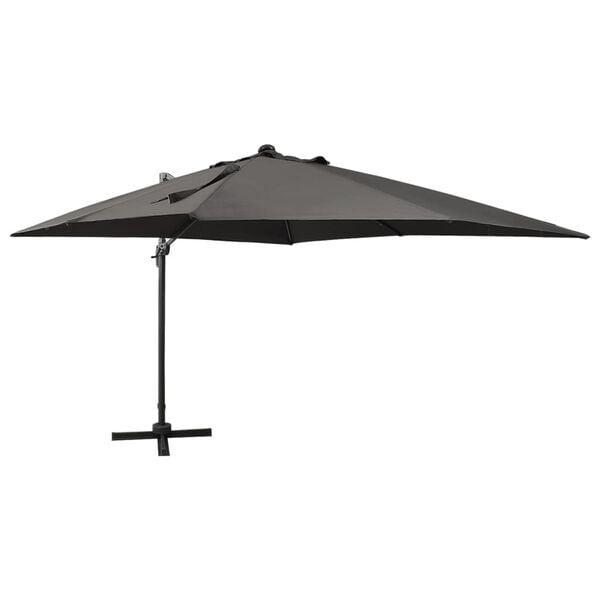 Zweefparasol LED | Retour Deal | 55% Korting, Tuin en Terras, Parasols, 3 tot 4 meter, Kantelbaar, Nieuw, Zweefparasol, Verzenden