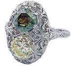 Ring Platina Diamant (Natuurlijk), Handtassen en Accessoires, Ringen, Nieuw