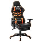 vidaXL Gamestoel met voetensteun kunstleer zwart en oranje, Huis en Inrichting, Stoelen, Verzenden, Nieuw