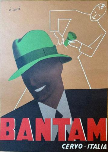 Boccasile - cartello da vetrina Bantam-BOCCASILE-#NORESERVE