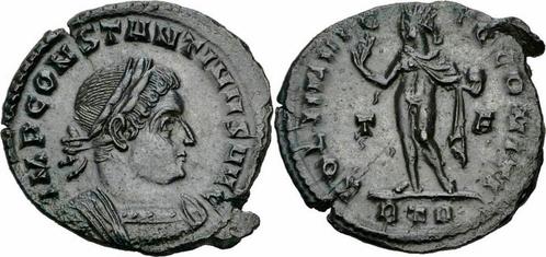 Roemisches Kaiserreich Constantinus I Follis Trier 316 So..., Postzegels en Munten, Munten en Bankbiljetten | Verzamelingen, Verzenden