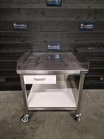 Werktafel onderstel | 1 lade | verrijdbaar | RVS met trespa, Gebruikt