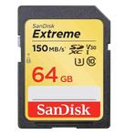 SanDisk 64GB SDXC Extreme UHS-I U3 V30 150MB/s met garantie, Ophalen of Verzenden, Gebruikt