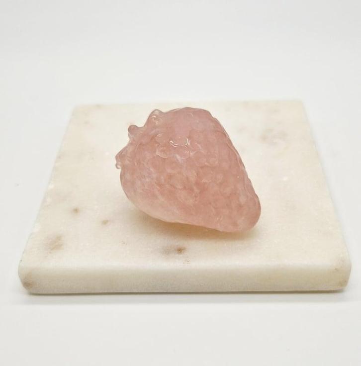 Rozekwarts Aardbei, Handtassen en Accessoires, Edelstenen, Ophalen of Verzenden