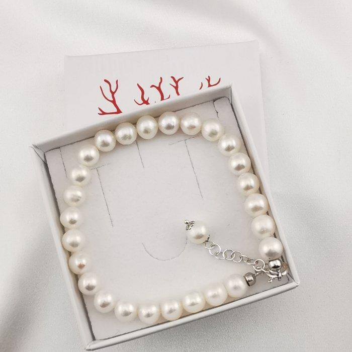 Parel - Zilver - Armband - Italiaans ambacht, Antiek en Kunst, Curiosa en Brocante