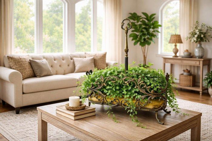 Porte-revues - Range-magazines en laiton de style baroque, Antiquités & Art, Curiosités & Brocante