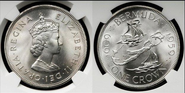 Bermuda (Britse overzeese gebieden). Elizabeth II. Corona, Postzegels en Munten, Munten | Europa | Niet-Euromunten