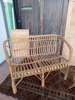 Zitgroep - Bamboe - Tweezitsbankje en bijpassende poef