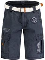 Geographical Norway Heren Bermuda Met Riem Paillette Blauw, Verzenden, Nieuw