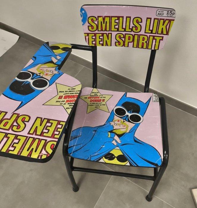Schoolstoel - Hout, Metaal - Schoolstoel Nirvana, Antiek en Kunst, Curiosa en Brocante