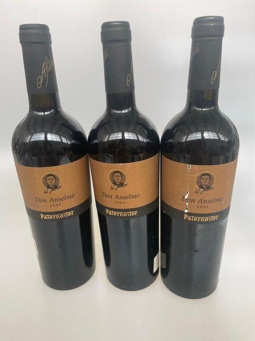 2000 Don Anselmo Paternoster - Basilicata DOC - 3 Bouteilles, Verzamelen, Wijnen