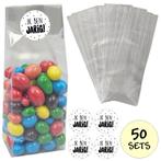 Fako Bijoux® - Uitdeelzakjes Met Sluitstickers - 50 Stickers, Diversen, Cadeauverpakkingen, Verzenden, Nieuw