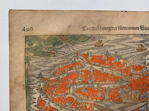 Italië - Venetië; Sebastian Münster - Contrafehtung der, Boeken, Atlassen en Landkaarten