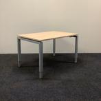 Tweedehands verstelbaar bureau 120x80 cm, Grijs metalen, Huis en Inrichting, Bureaus, In hoogte verstelbaar, Gebruikt, Bureau