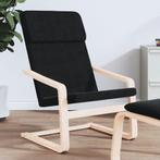 vidaXL Chaise de relaxation Noir Tissu, Verzenden