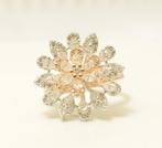 Statement ring - 14 karaat Roségoud, Witgoud -  1.24ct. tw.