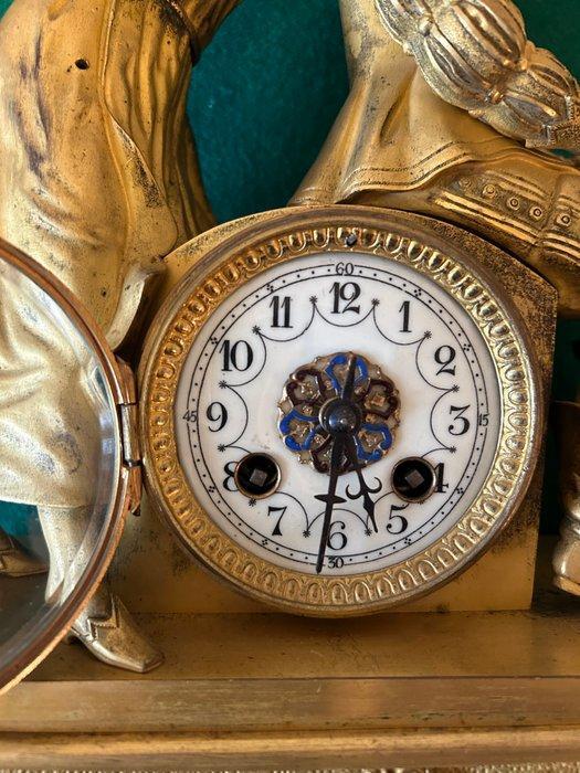 Klok - - Messing - 1850-1900, Antiek en Kunst, Antiek | Klokken