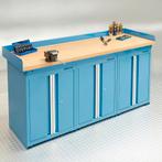 Datona Werkbank PRO bamboe - 3 opbergkasten - 200 cm -, Ophalen of Verzenden, Nieuw