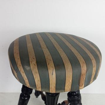 Tabouret - Tabouret de piano ancien, réglable en hauteur -