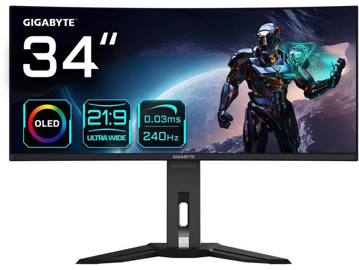 Gigabyte MO34WQC2 - QD-OLED Monitor 34 3440x1440 240Hz, Huis en Inrichting, Woonaccessoires | Overige, Nieuw, Verzenden