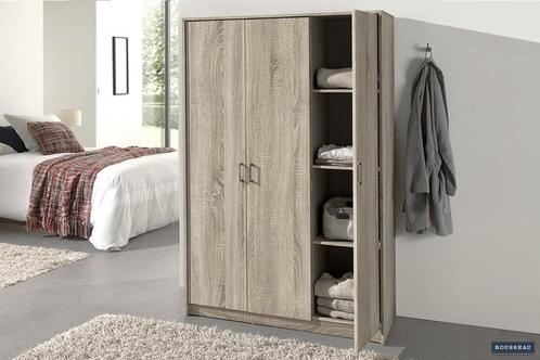 Kledingkast Ray 3 deuren Sonoma Spaanderplaat en decor, Huis en Inrichting, Kasten | Kleerkasten, Nieuw, Ophalen of Verzenden