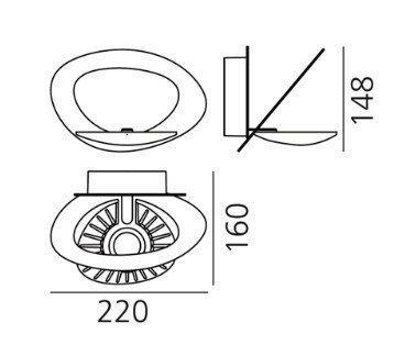 Artemide - Giuseppe Maurizio Scutellà - Applique murale -, Antiquités & Art, Antiquités | Éclairage
